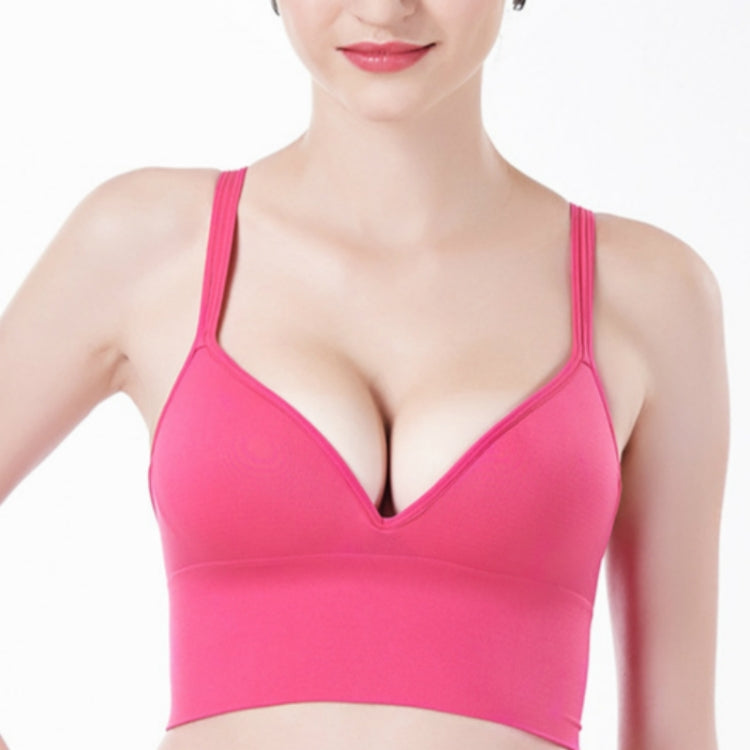Wireless Sporty Shockproof Running Push Up Sports Bra, Size:XL(Rose Red) - Ladies Underwear by PMC Jewellery | Online Shopping South Africa | PMC Jewellery