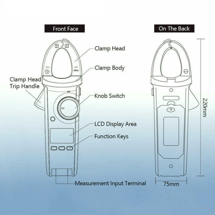 UNI-T UT213C Digital Clamp Meter AC DC Voltage Detector - Digital Multimeter by UNI-T | Online Shopping South Africa | PMC Jewellery | Buy Now Pay Later Mobicred