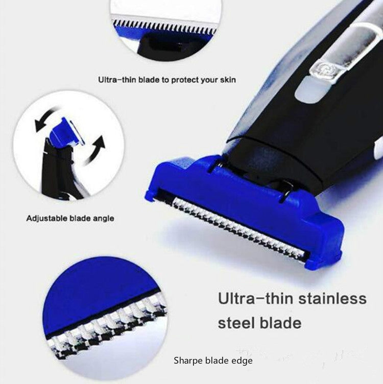 Electric Men Shaver Rechargeable Shaver Trimmer(Black + Blue) - free shipping - PMC TechLife - Order now!
