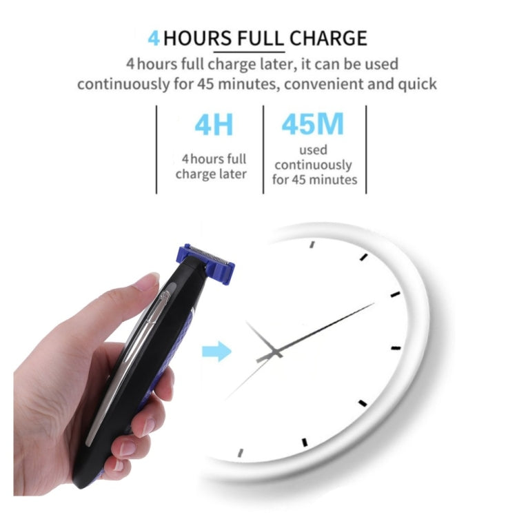 Electric Men Shaver Rechargeable Shaver Trimmer(Black + Blue) - free shipping - PMC TechLife - Order now!