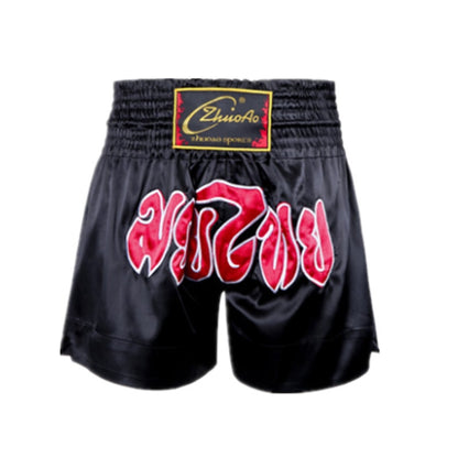 ZhuoAo Muay Thai/Boxing/Sanshou/Fighting Shorts for Men and Women, Size:XS(Alphabet Black) - Sportswear by ZhuoAo | Online Shopping South Africa | PMC Jewellery | Buy Now Pay Later Mobicred