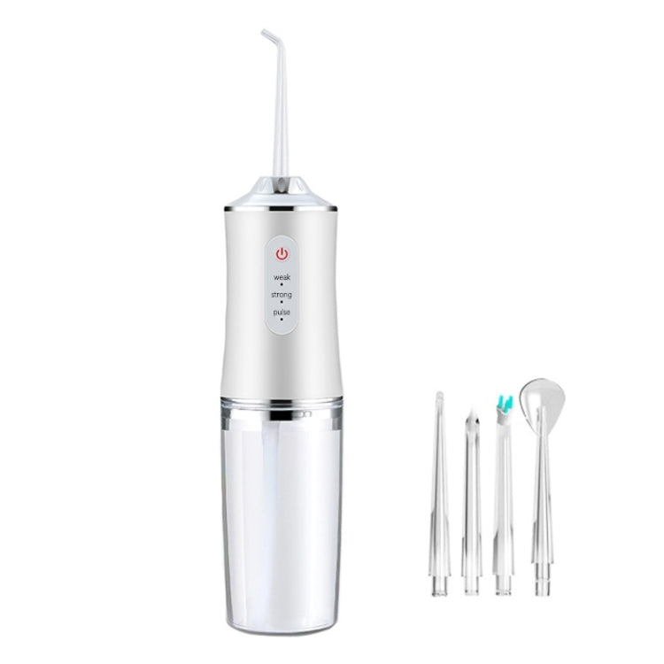 6886 Dental Flusher Water Dental Floss Portable Household Teeth Oral Cleaning Dental Scaler, Band Width: 4 Heads(White) - Oral Irrigators by PMC Jewellery | Online Shopping South Africa | PMC Jewellery