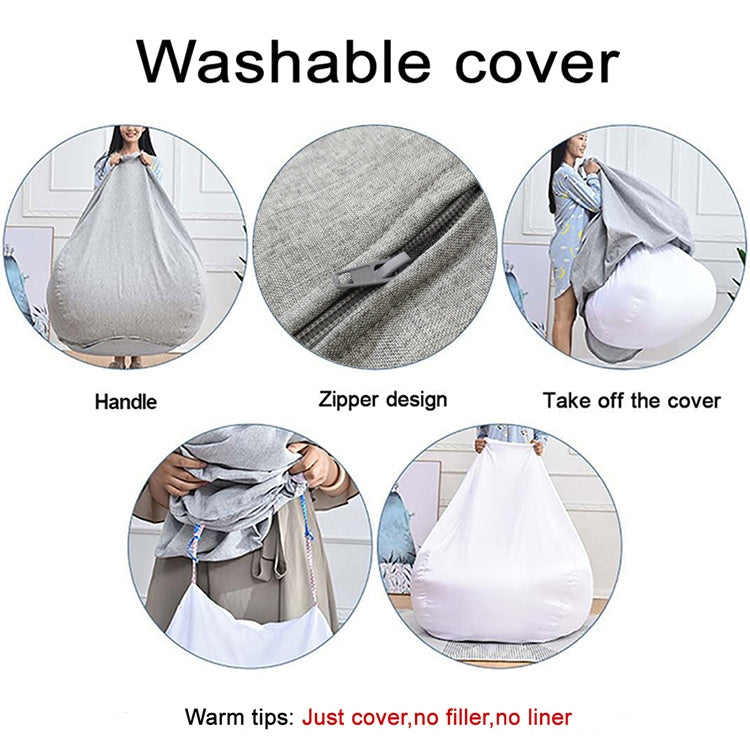 Lazy Sofa Bean Bag Chair Fabric Cover, Size: 80x90cm(Red) - Sofa Covers & Chair Covers by PMC TechLife | Online Shopping South Africa | PMC TechLife | Buy Now Pay Later Mobicred