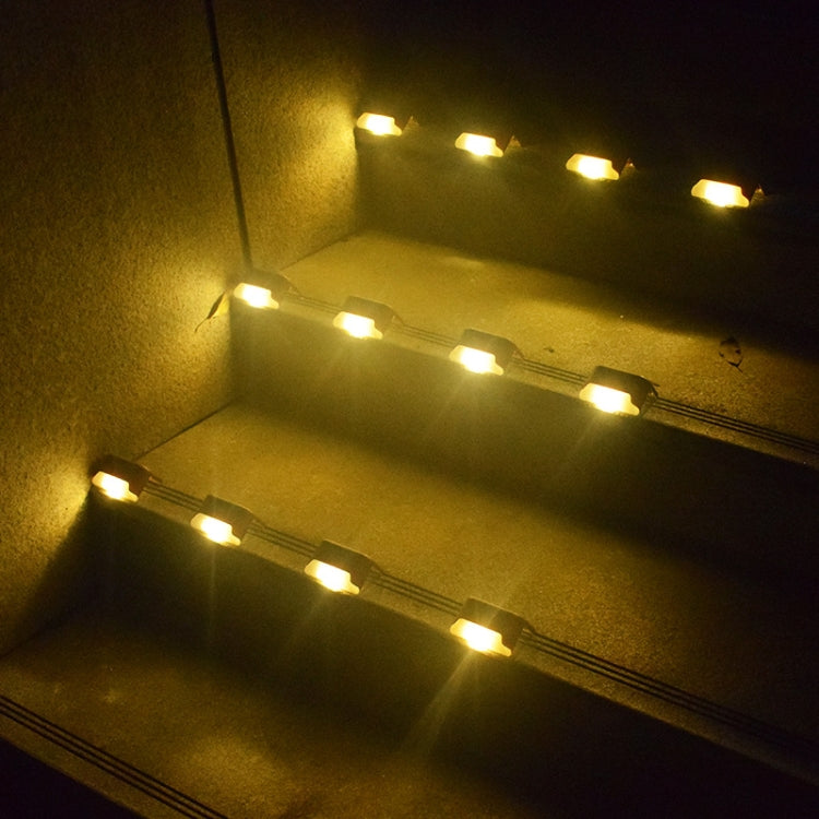 Solar Railing Light Staircase Light Outdoor Waterproof LED Step Light Garden Decoration Landscape Light, Warm White Light(Black) - free shipping - PMC TechLife - Order now!
