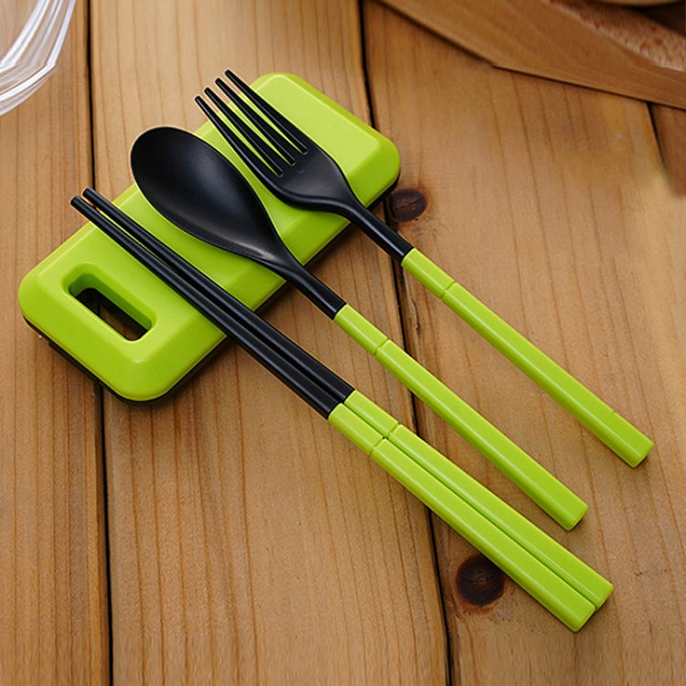 3 in 1 ABS Folding Dinnerware Cutlery Fork Chopsticks Set with Storage Box Outdoor Camping Hiking Traveling Tableware Set(Orange) - Cookwares & Tablewares by PMC Jewellery | Online Shopping South Africa | PMC Jewellery