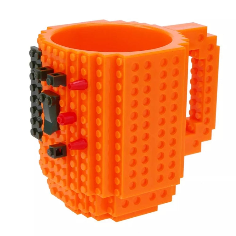 Building Blocks Design Creative Milk Mug Coffee Cup Build-on Brick Drinking Water Holder, Value:301-400ml(Orange) - Drinking Tools by PMC Jewellery | Online Shopping South Africa | PMC Jewellery