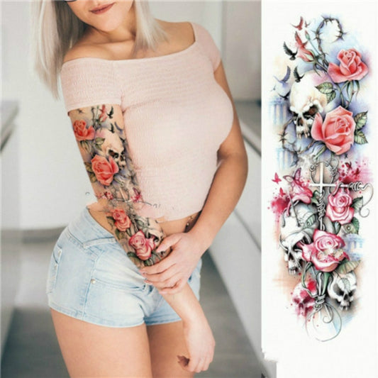 2 PCS Large Arm Sleeve Waterproof Temporary Tattoo Sticker(TQB-015) - Sticker by PMC Jewellery | Online Shopping South Africa | PMC Jewellery