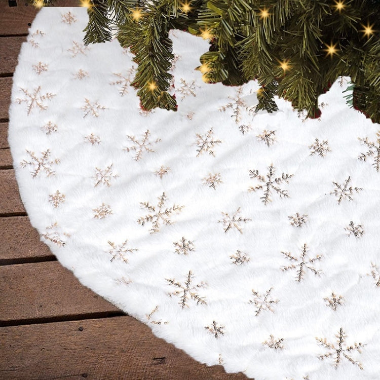 Christmas Tree Plush Sequin Embroidered Bottom Decorative Skirt, Size:120cm(Silver) - Ornaments by PMC TechLife | Online Shopping South Africa | PMC TechLife