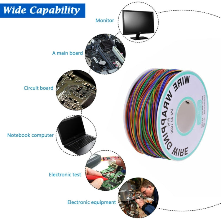 8 Colors 30AWG Wire Tinned Copper Solid PVC Insulation Wrapping Wire - Welding Wire by PMC Jewellery | Online Shopping South Africa | PMC Jewellery