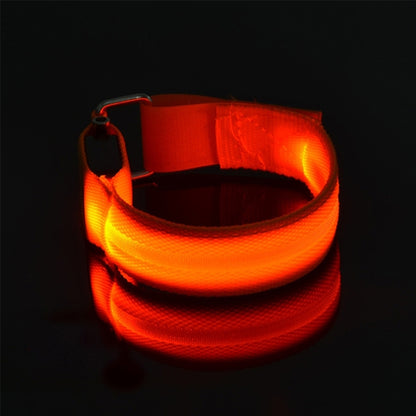 Nylon Night Sports LED Light Armband Light Bracelet, Specification:USB Charging Version(Orange) - Wristbands by PMC Jewellery | Online Shopping South Africa | PMC Jewellery