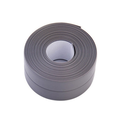 Durable PVC Material Waterproof Mold Proof Adhesive Tape  Kitchen Bathroom Wall Sealing Tape, Width:3.8cm x 3.2m(Grey) - Adhesives & Sealers by PMC Jewellery | Online Shopping South Africa | PMC Jewellery