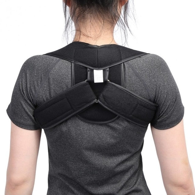 Adjustable Upper Back Shoulder Support Posture Corrector Adult Corset Spine Brace Back Belt, Size:S(Black) - Corrector by PMC Jewellery | Online Shopping South Africa | PMC Jewellery