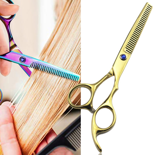 Professional Hair Cutting Scissor Hairdressing Kit Thinning Scissors Barber(Gold Thinning（SXLC-605T)) - Hair Trimmer by PMC Jewellery | Online Shopping South Africa | PMC Jewellery