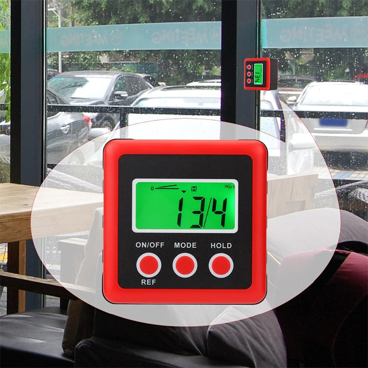 3 Button Mini Precision Magnetic Digital Tilt Box / Tilt Meter / Inclinometer(Red) - Measuring Tools by PMC TechLife | Online Shopping South Africa | PMC TechLife