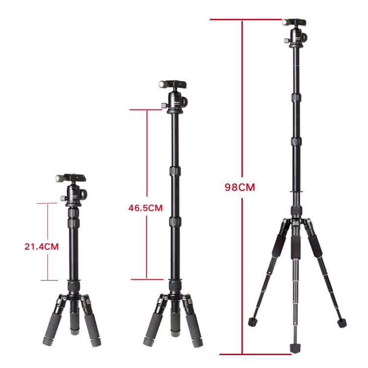 Xiletu FM5S-MINI 5-Section Folding Legs Mini Desktop Tripod Mount(Titanium) - Tripods by Xiletu | Online Shopping South Africa | PMC Jewellery