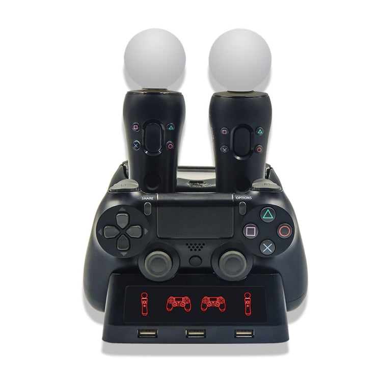 iPlay Gamepad Charger Multifunctional Charging Base For PS4 VR/PS VR/PS Move - Charger & Power by iplay | Online Shopping South Africa | PMC TechLife