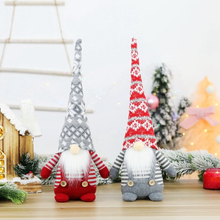 Christmas Decorations Faceless Elderly Dolls Forest Elderly Dolls Christmas Ornaments(Grey Hat) - Dolls by PMC Jewellery | Online Shopping South Africa | PMC Jewellery