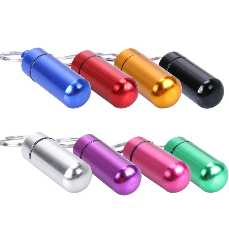 10pcs Portable Sealed Waterproof Aluminum Alloy First Aid Pill Bottle with Keychain(Red) - Emergency Tools by PMC Jewellery | Online Shopping South Africa | PMC Jewellery