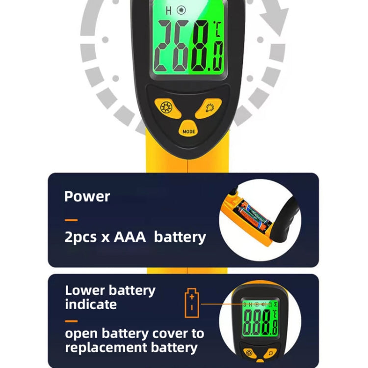 BSIDE H1 550 Degree Celsius Infrared Thermometer Handheld Non-Contact Thermometer - Thermostat & Thermometer by BSIDE | Online Shopping South Africa | PMC TechLife | Buy Now Pay Later Mobicred