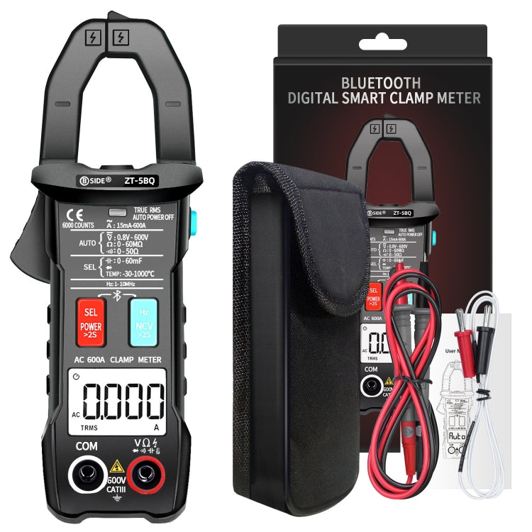 BSIDE  Bluetooth 5.0 6000 Words High Precision Smart AC Clamp Meter, Specification: ZT-5BQ - free shipping - PMC TechLife - Order now!