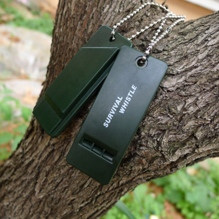10 PCS Outdoor Portable Multi-audio Survival Whistle(Army Green) - Emergency Tools by PMC TechLife | Online Shopping South Africa | PMC TechLife
