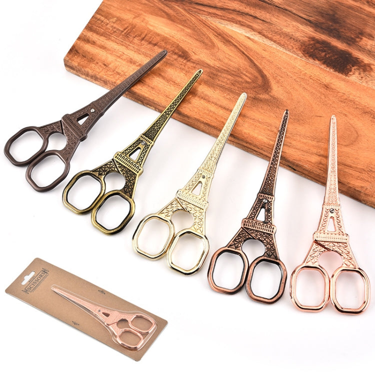 Stainless Steel Eiffel Tower Scissors Handmade Thread Tea Bag Scissors(Rose Gold) - Burin &Cutting Knife by PMC Jewellery | Online Shopping South Africa | PMC Jewellery