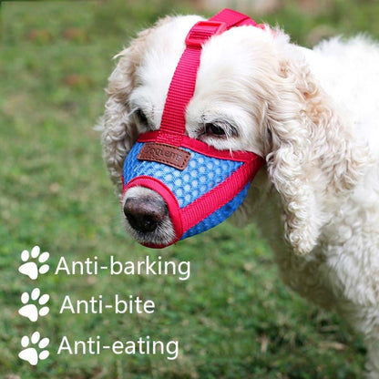 Doglemi Dog Muzzle Pet Supplies Breathable Bark Stopper Muzzle Dog Mouth Cover, Specification: M(Red) - Mouth Cover by Doglemi | Online Shopping South Africa | PMC Jewellery