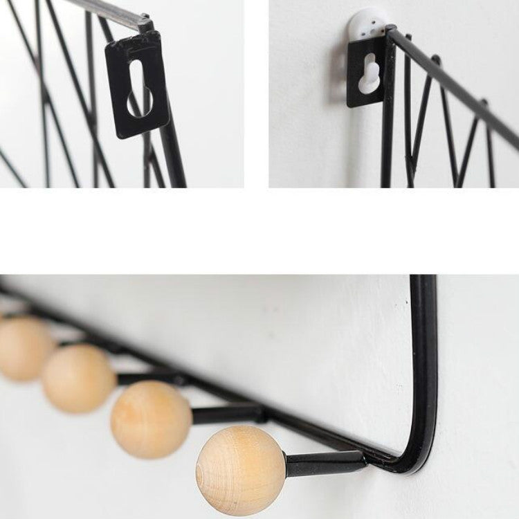 Wall Hook Rack Home Wall Decoration Creative Multifunctional Partition Wrought Iron Rack, Size:Large(White) - Shelf & Hooks by PMC Jewellery | Online Shopping South Africa | PMC Jewellery
