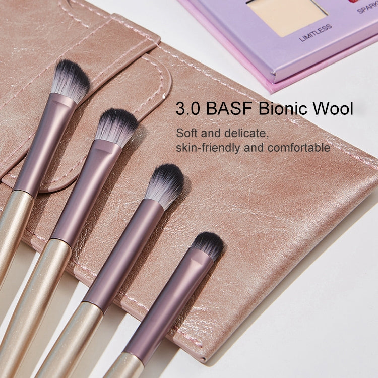 4 PCS / Set Makeup Brush Eye Shadow Brush Eye Makeup Set Soft Hair Detail Brush Smudge Brush With Brush Bag, Color:Silver - Makeup Brushes by PMC Jewellery | Online Shopping South Africa | PMC Jewellery