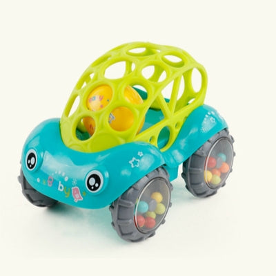 Soft Plastic Toy Car Inertial Slide With Colorful Ball Anti-fall Children Toy Car Baby Car Doll(Green) - Baby Toys by PMC Jewellery | Online Shopping South Africa | PMC Jewellery