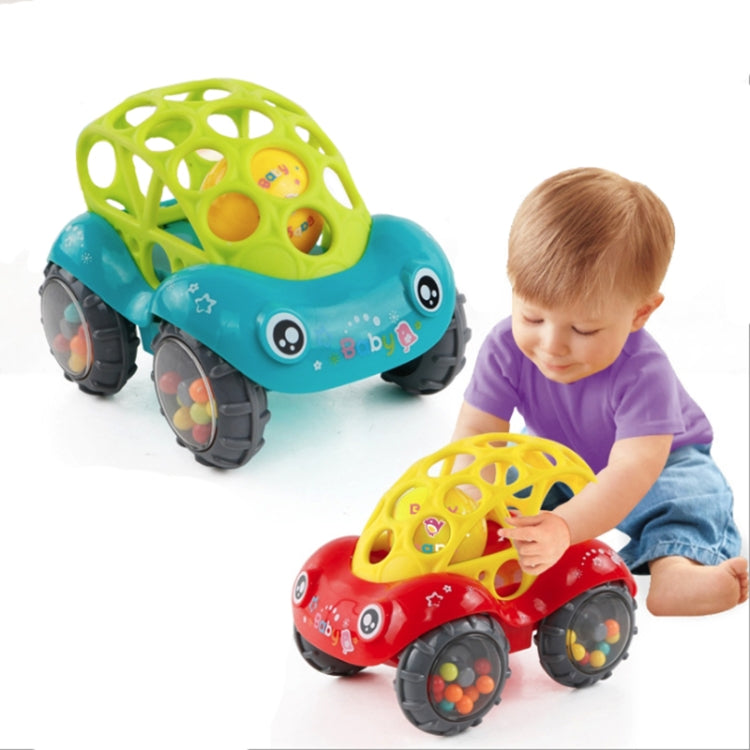 Soft Plastic Toy Car Inertial Slide With Colorful Ball Anti-fall Children Toy Car Baby Car Doll(Green) - Baby Toys by PMC Jewellery | Online Shopping South Africa | PMC Jewellery