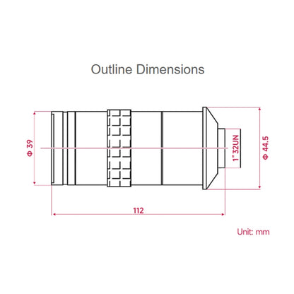 Waveshare 100X Industrial Microscope Lens, C/CS-Mount, for Raspberry Pi HQ Camera(24229) - Modules Expansions Accessories by Waveshare | Online Shopping South Africa | PMC Jewellery