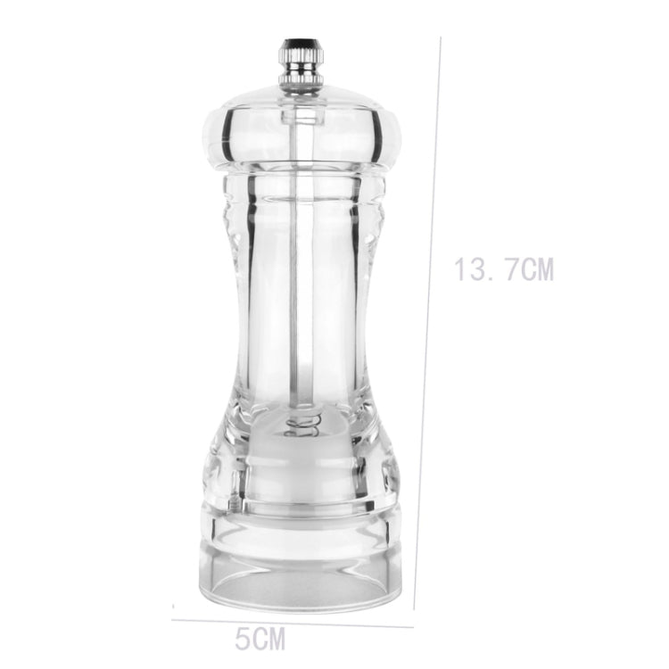 Acrylic Transparent Pepper Grinder Manual Pepper Grinder Ceramic Core Multi-Purpose Seasoning Bottle, Specification: 5 Inch - Stirrer & Squeezer by PMC TechLife | Online Shopping South Africa | PMC TechLife