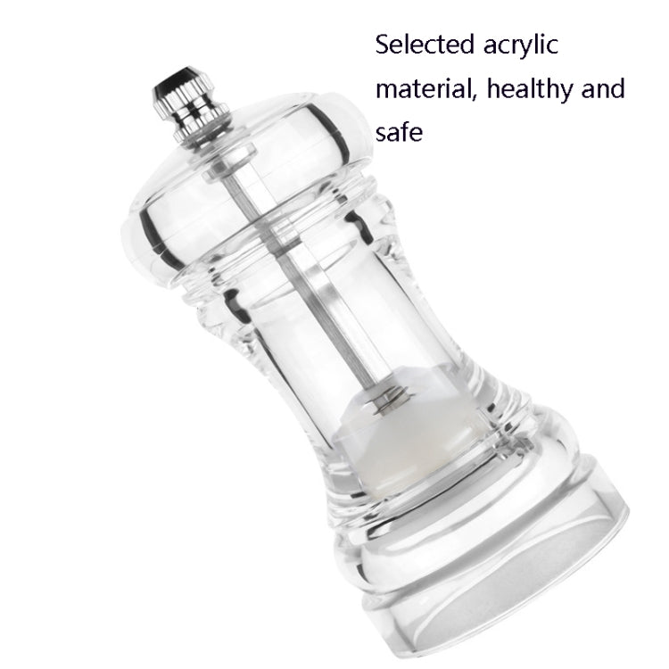 Acrylic Transparent Pepper Grinder Manual Pepper Grinder Ceramic Core Multi-Purpose Seasoning Bottle, Specification: 5 Inch - Stirrer & Squeezer by PMC Jewellery | Online Shopping South Africa | PMC Jewellery