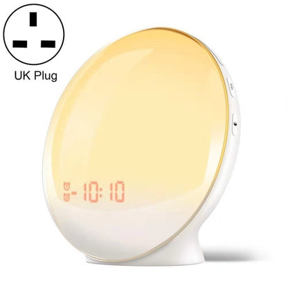 Alexa Voice-Activated Electronic Alarm Clock Sunrise Wake Up Night Light Support Smart APP Control, UK Plug(White) - Alarm Clocks by PMC Jewellery | Online Shopping South Africa | PMC Jewellery