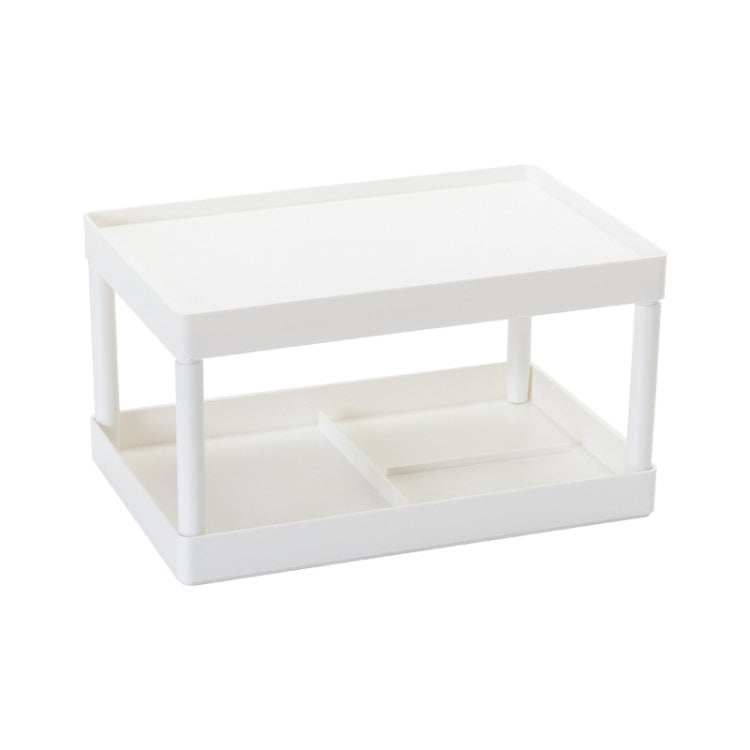 Simple Double-Layer Desktop Rack Dormitory Stationery & Sundries Organizer(White) - Shelf & Hooks by PMC Jewellery | Online Shopping South Africa | PMC Jewellery