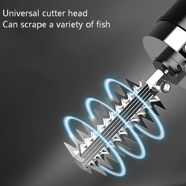 Electric Fish Scale Scraper Household Automatic Wireless Scraping Tool CN Plug Black Single Battery+Cutter Head - free shipping - PMC TechLife - Order now!