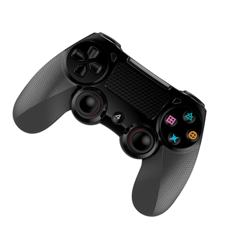 2 PCS Bluetooth Wireless Gamepad Touch Screen With Light Audio Dual Vibration Controller For PS4(Black) - Gamepads by PMC Jewellery | Online Shopping South Africa | PMC Jewellery