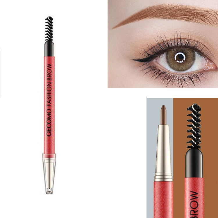 GECOMO 2 Set Automatic Rotation Double-Headed Eyebrow Pencil With Eyebrow Card And Replacement Refills Waterproof And Non-Smudged(3 Light Brown) - Eyes by PMC Jewellery | Online Shopping South Africa | PMC Jewellery