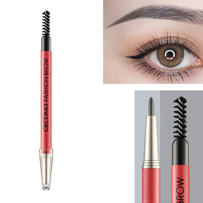 GECOMO 2 Set Automatic Rotation Double-Headed Eyebrow Pencil With Eyebrow Card And Replacement Refills Waterproof And Non-Smudged(4 Light Gray) - Eyes by PMC Jewellery | Online Shopping South Africa | PMC Jewellery