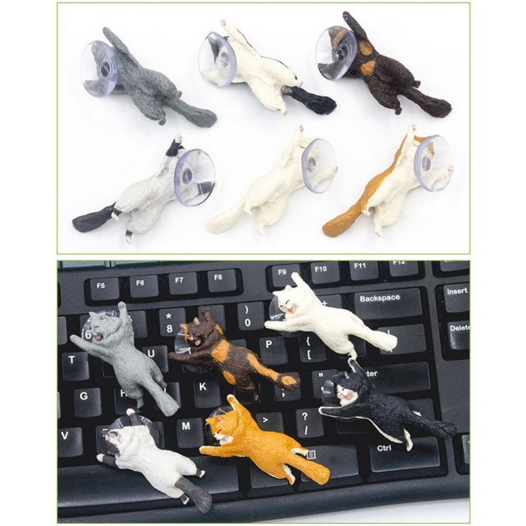 60 PCS Sucker Design Cute Cat Smartphone Holder(Brown orange) - Desktop Holder by PMC TechLife | Online Shopping South Africa | PMC TechLife