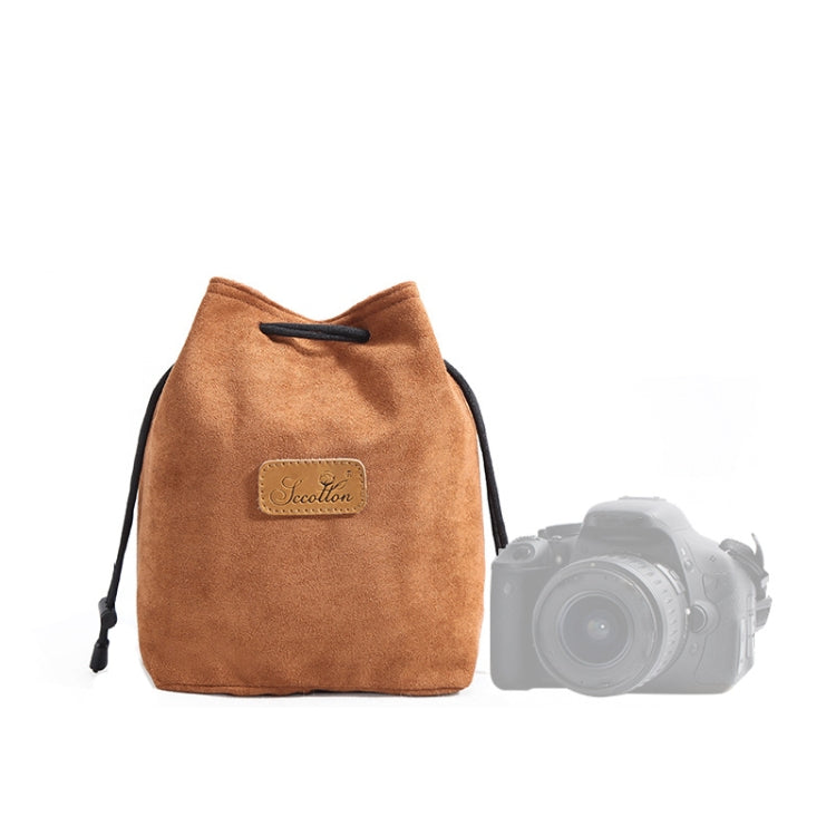 S.C.COTTON Liner Shockproof Digital Protection Portable SLR Lens Bag Micro Single Camera Bag Square Khaki M - free shipping - PMC TechLife - Order now!