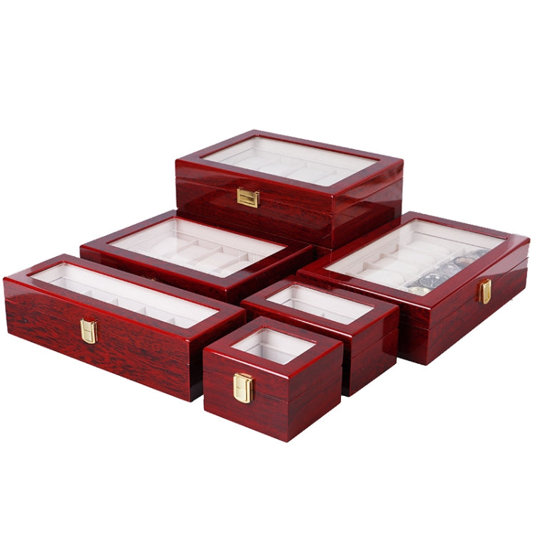 Wooden Baking Paint Watch Box Jewelry Storage Display Box(06 Black + Brown Matte) - Watch Storages by PMC Jewellery | Online Shopping South Africa | PMC Jewellery | Buy Now Pay Later Mobicred