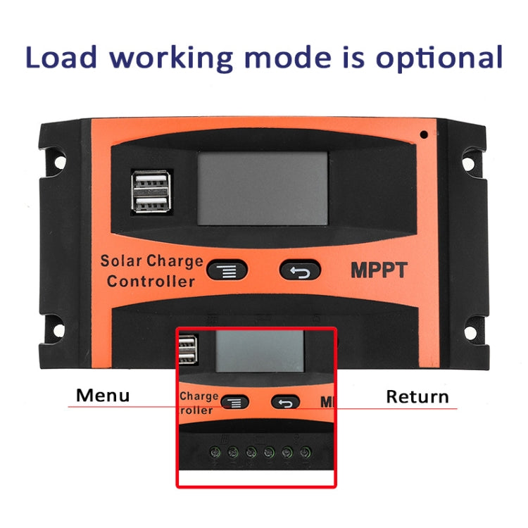 MPPT 12V/24V Automatic Identification Solar Controller With USB Output, Model: 40A - Others by PMC TechLife | Online Shopping South Africa | PMC TechLife