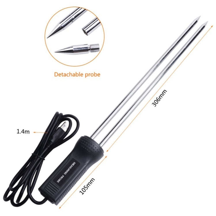 MD7822 Smart Grain Moisture Tester Ultra-Long Probe Digital Moisture Meter - PH & Moisture Meter by PMC TechLife | Online Shopping South Africa | PMC TechLife