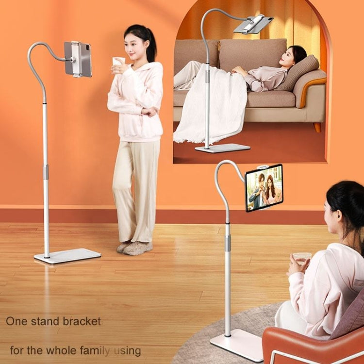 SSKY L6 Bedside Sofa Live Landing Phone Tablet Computer Bracket, Style: Base Heavy Telescopic Version (White) - Lazy Bracket by SSKY | Online Shopping South Africa | PMC TechLife
