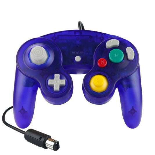 5 PCS Single Point Vibrating Controller Wired Game Controller For Nintendo NGC(Transparent Blue) - Gamepads by PMC Jewellery | Online Shopping South Africa | PMC Jewellery