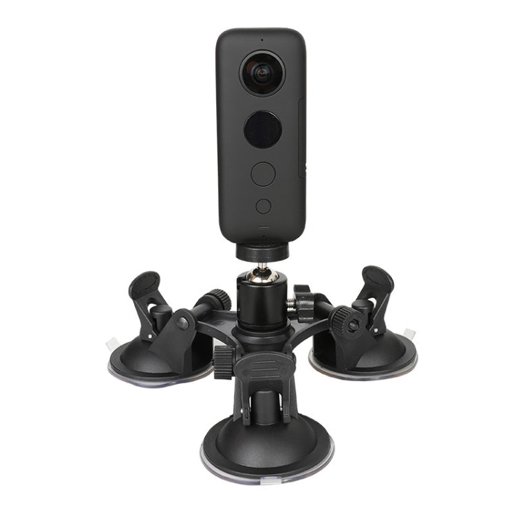 For Insta360 One X / One R Triangle Suction Cup Mount Holder with Ball-Head Tripod Adapter(3-Legs Sucker) - Mount & Holder by PMC Jewellery | Online Shopping South Africa | PMC Jewellery