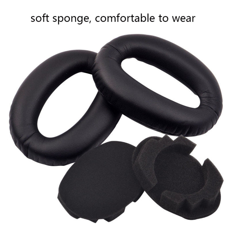 2 PCS Headset Comfortable Sponge Cover For Sony WH-1000xm2/xm3/xm4, Colour: (1000X / 1000XM2)Black Protein With Card Buckle - Earmuff & Pad by PMC Jewellery | Online Shopping South Africa | PMC Jewellery