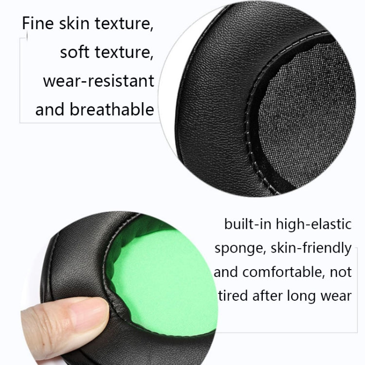 2 PCS Headset Sponge Case For Razer BlackShark V2/V2X/V2SE, Colour: Round(Black Green Net) - Earmuff & Pad by PMC TechLife | Online Shopping South Africa | PMC TechLife